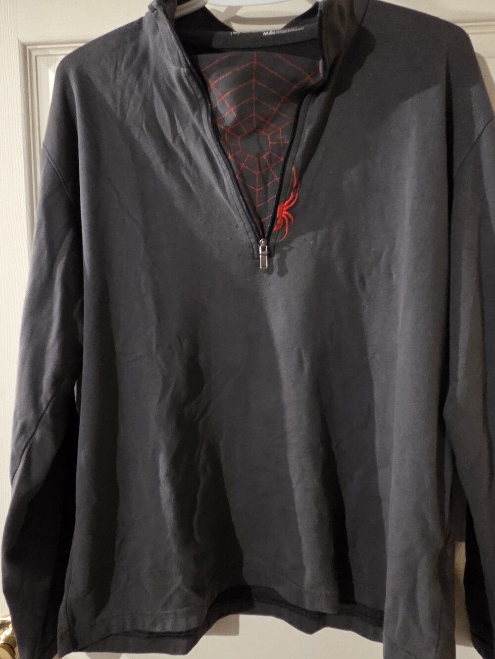 Spyder Black Pullover with Red Logo Accent